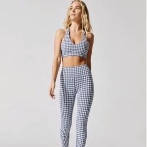 CARBON 38 MATCHING SET- Houndstooth Jaquard Bra & Leggings
